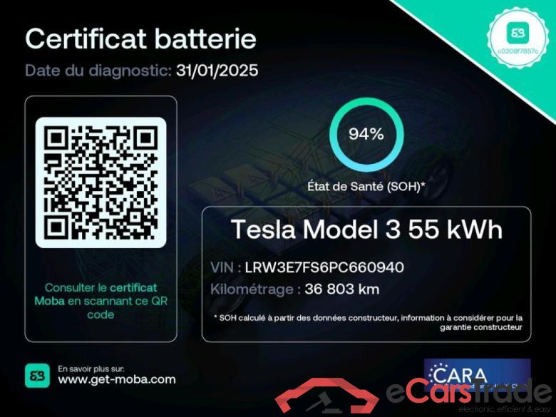 Tesla Propulsion TESLA Model 3 / 2018 / 4P / Berline Propulsion #2
