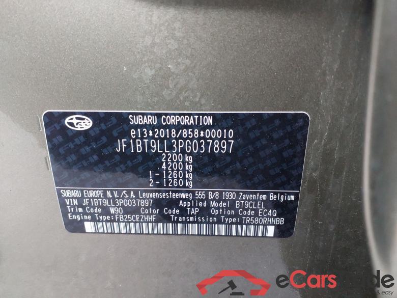 SUBARU Outback 2.5 169CV CVT AUT TOURING #5