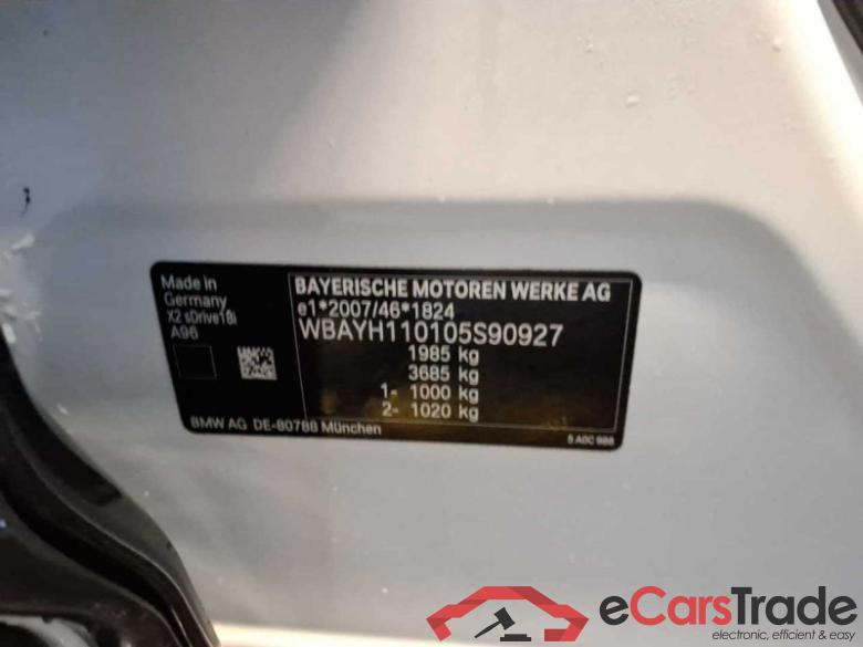 BMW Baureihe X2 (F39)(11.2017->) DE - SUV5 sDrive18i EU6d, Advantage Plus (OPF)(EURO 6d), 2020 - 2024 #2