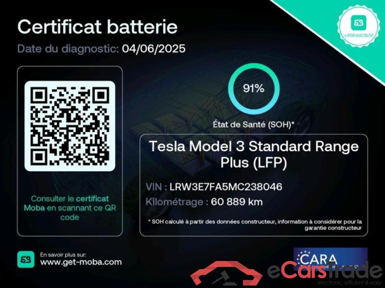 Tesla Autonomie Standard Plus RWD TESLA Model 3 / 2018 / 4P / Berline Autonomie Standard Plus RWD #2