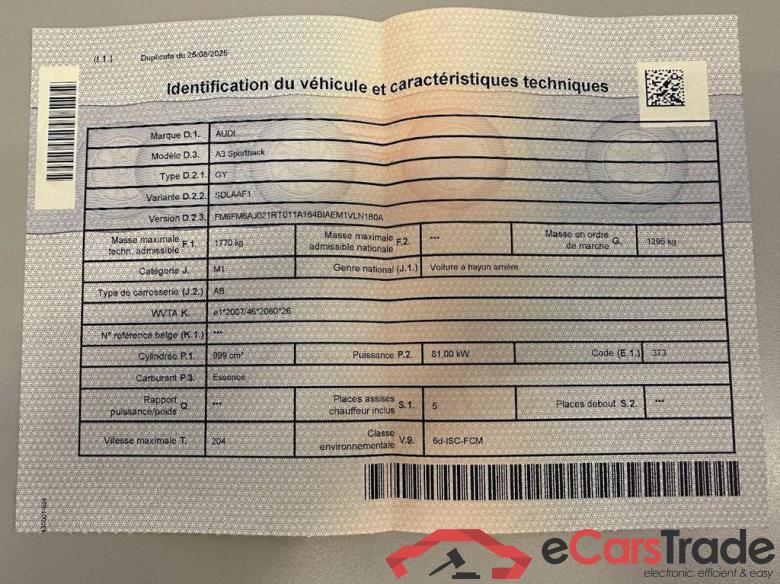 AUDI A3 Sportback Audi A3 Sportback Attraction 30 TFSI  81(110) kW(ch) 6 vitesses #5