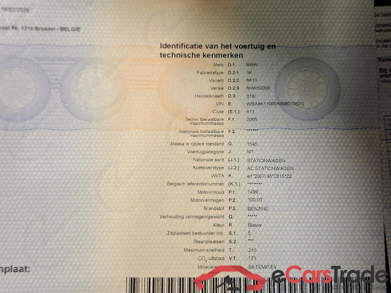 BMW 3 TOURING - 2015 318i OPF (EU6d-TEMP) #5