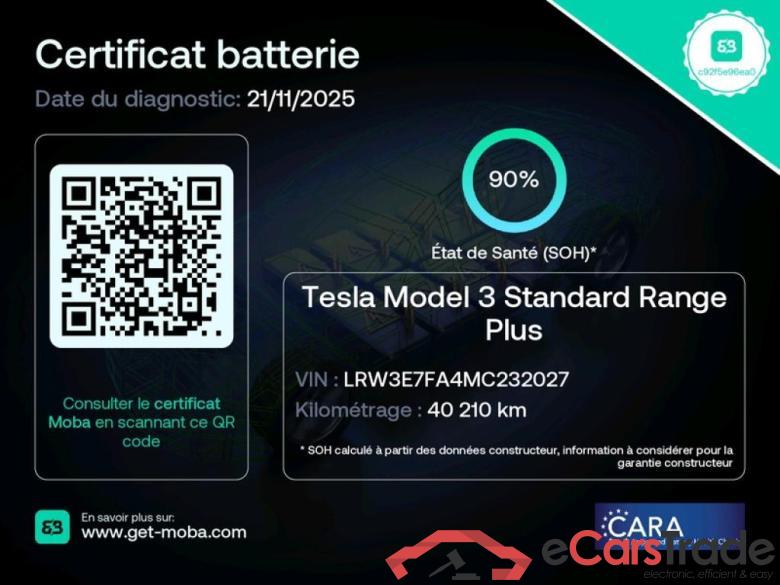 TESLA Model 3 / 2018 / 4P / Berline Autonomie Standard Plus RWD #2