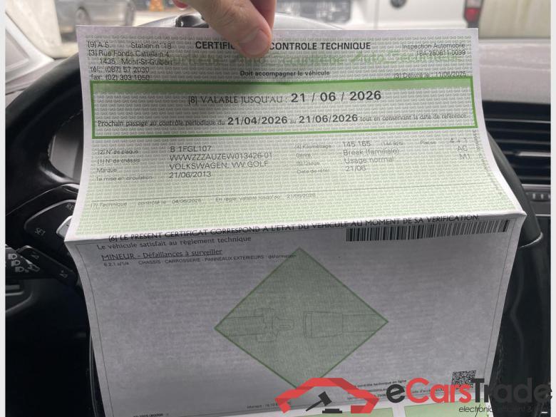 VOLKSWAGEN Golf VII Golf   Trendline 1.2 TSI BlueMotion Technology 77 kW (105 ch) 6 vitesses manuel #6