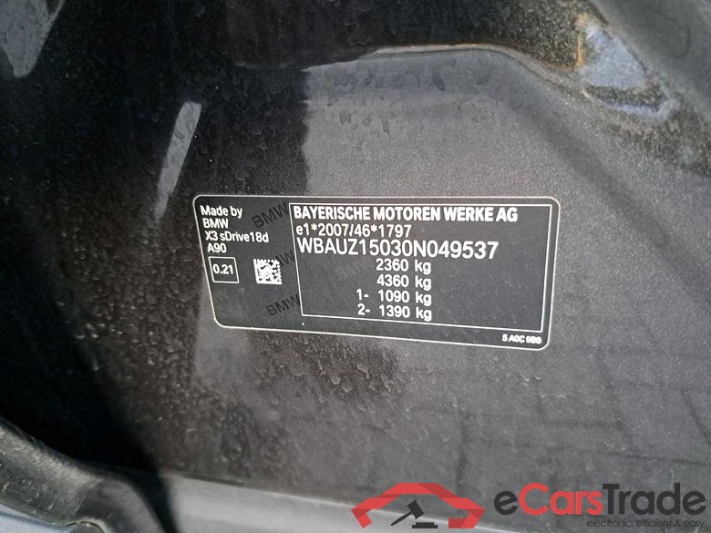 BMW - BMW X3 sDrive18dA 150PK Business Edition Advantage Pack Business With Vernasca Heated Seats & Active Cruise Control #6