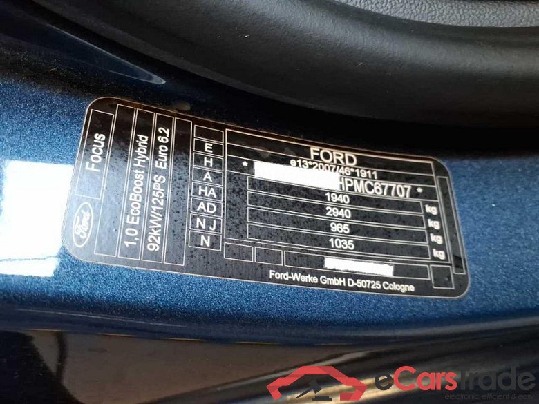 Ford Focus Turnier (CGE)(2018->) DE - Kb5 1.0 EcoBoost Mild-Hybrid EU6d, ST-Line S/S (EURO 6d), 2020 - 2022 #2