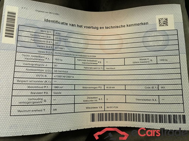 Audi A3 Sportback 2.0 30 TDi 85kW S tronic Business Ed. 5d #3