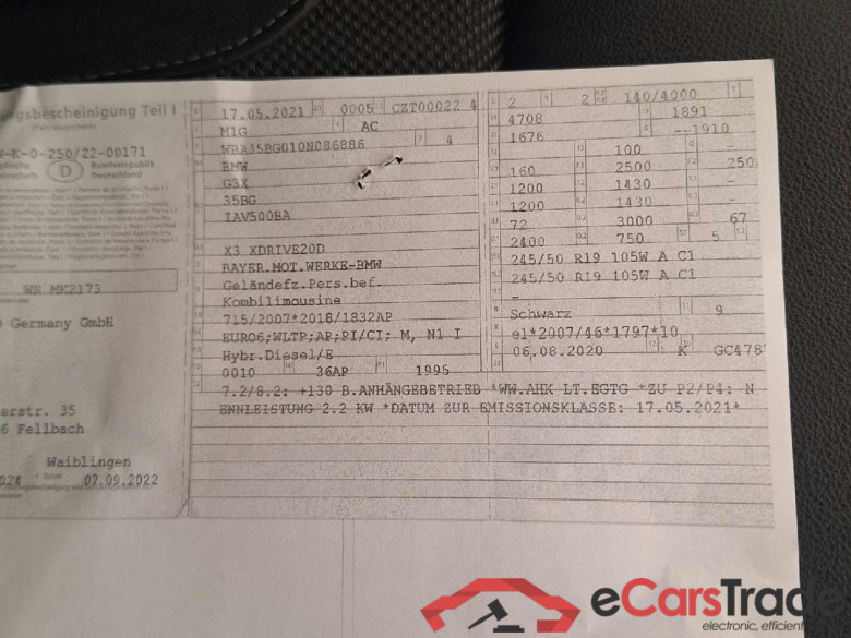 Baureihe X3 xDrive 20 d xLine 2.0 140KW AT8 E6d #2