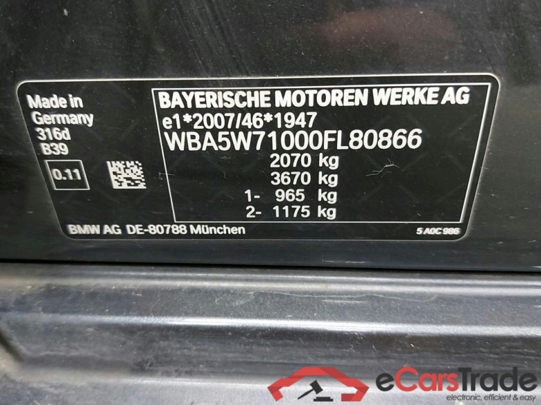 BMW - BMW 3 BERLINE 316d 122PK Business Edition With Sport Seats & PDC Front & Rear & Electric Trailer Hook #6