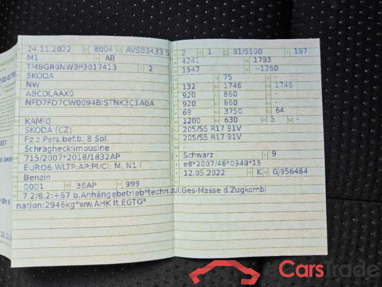 Skoda Kamiq (NW4)(07.2019->) DE - SUV5 1.0 TSI EU6d, Tour OPF, 2021 - 2023 #5