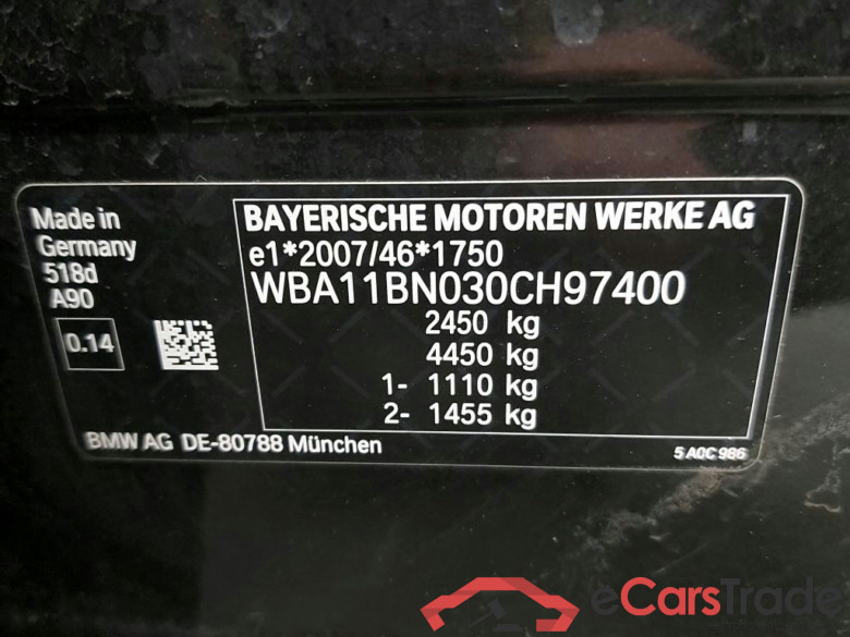 BMW - BMW 5 TOURING 518dA 136PK Business Edition & Pack Business With Dakota Heated Seats & Pack Driving Assistant & Parking Assistant Pack #6