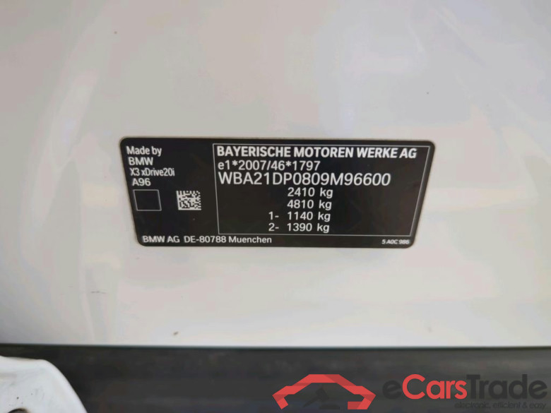 Baureihe X3 xDrive 20 i 2.0 135KW AT8 E6d #4
